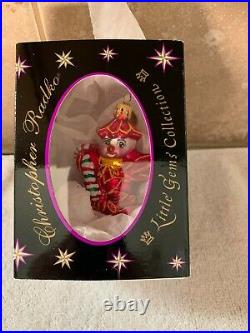 Christopher Radko Poinzy Gem Poinsettia version of Holly Jean Ornament withBox