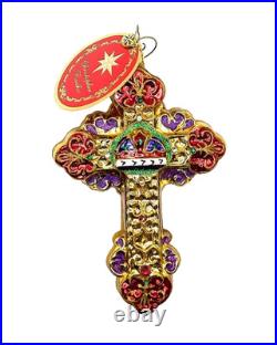 Christopher Radko Prince of Peace Cross 6 Ornament withOriginal Box & Tags