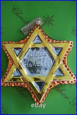 Christopher Radko Prototype Happy Hanukkah Glass Ornament