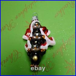 Christopher Radko Prototype Penguin Elfs Gem Glass Ornament