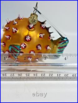 Christopher Radko Puff A Kiss Puffer Fish Glass Christmas Ornament