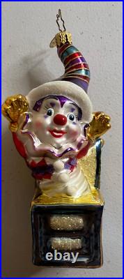 Christopher Radko RARE Jackie #3010486 Jack in Box Glass Blown Ornament