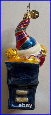 Christopher Radko RARE Jackie #3010486 Jack in Box Glass Blown Ornament