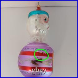 Christopher Radko RARE Victorian Santa Reflector Glass Ornament Christmas
