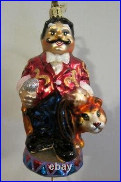Christopher Radko RUSSIAN RING MASTER/Circus 2-part Christmas Ornament, NIB
