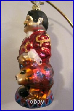 Christopher Radko RUSSIAN RING MASTER/Circus 2-part Christmas Ornament, NIB