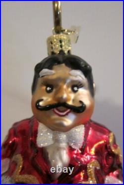 Christopher Radko RUSSIAN RING MASTER/Circus 2-part Christmas Ornament, NIB