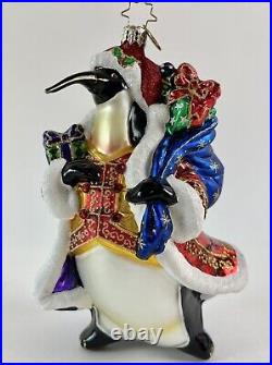 Christopher Radko Rare 2011 GIFT GIVING EMPEROR Penguin Christmas Ornament