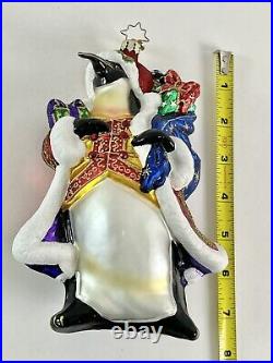 Christopher Radko Rare 2011 GIFT GIVING EMPEROR Penguin Christmas Ornament