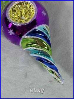 Christopher Radko Rare Ball Drop Star Ornament 11 with Tag Crack Noted READ