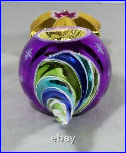 Christopher Radko Rare Ball Drop Star Ornament 11 with Tag Crack Noted READ