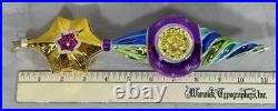 Christopher Radko Rare Ball Drop Star Ornament 11 with Tag Crack Noted READ