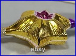 Christopher Radko Rare Ball Drop Star Ornament 11 with Tag Crack Noted READ
