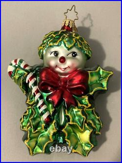 Christopher Radko Rare Holly Jean Christmas Ornament With Tag, Medallion & Box