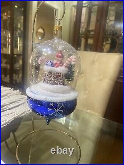 Christopher Radko Rare Vintage Midnight Visit Glass Globe Ornament