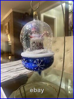 Christopher Radko Rare Vintage Midnight Visit Glass Globe Ornament