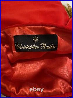 Christopher Radko Red Beaded Holiday Stocking