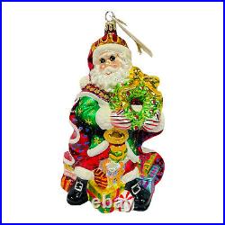 Christopher Radko Regal Treasures Santa Christmas Ornament 8 With Box & Tags