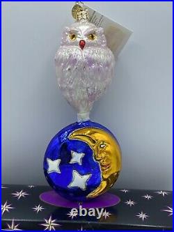 Christopher Radko Retired Ornament 2002 Moon WatchOwl Very Rare With Box