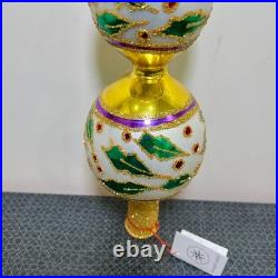 Christopher Radko Retired Vintage Extremely Rare HOLLY RIBBONS FINIAL 1993