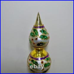 Christopher Radko Retired Vintage Extremely Rare HOLLY RIBBONS FINIAL 1993