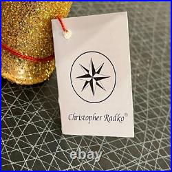 Christopher Radko Retired Vintage Extremely Rare HOLLY RIBBONS FINIAL 1993