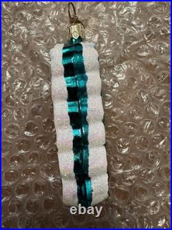 Christopher Radko Ribbon Candy Delight Green Teal Ornament