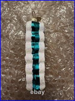 Christopher Radko Ribbon Candy Delight Green Teal Ornament