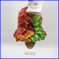 Christopher Radko Ringing In The Autumn Fall Leaf Acorn Ornament NWT / Box