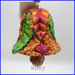 Christopher Radko Ringing In The Autumn Fall Leaf Acorn Ornament NWT / Box