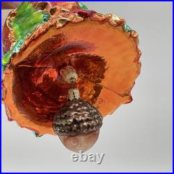Christopher Radko Ringing In The Autumn Fall Leaf Acorn Ornament NWT / Box