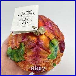 Christopher Radko Ringing In The Autumn Fall Leaf Acorn Ornament NWT / Box