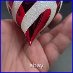 Christopher Radko Round Old Glory 7 Teardrop Ornament Glass Poland See Photos