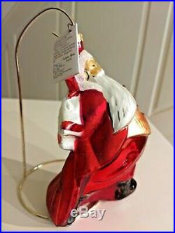 Christopher Radko SANTA CALLS Ornament Saks Fifth Ave 1996 Santa Glass Ltd Ed