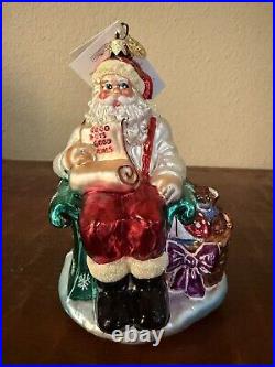 Christopher Radko SANTA CLAUS Christmas Ornament LONGABERGER EXCLUSIVE DESIGN