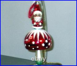 Christopher Radko SANTA'S SHROOM/Mushroom Christmas Ornament, New, 2005,1011734