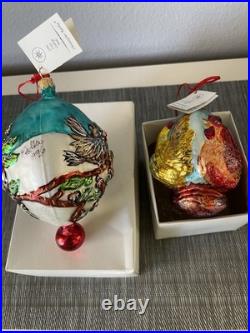 Christopher Radko SIGNED Vintage 12days Of Christmas