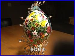 Christopher Radko SPRING/EASTER/CHRISTMAS Teardrop Ornament Summer Flowers 2001