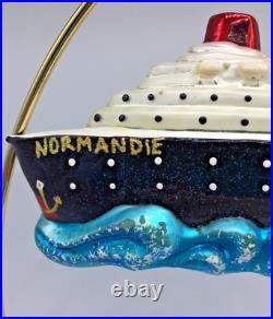 Christopher Radko SS Normandie #99-287-0 Large 7 Blown Glass Ornament withTags