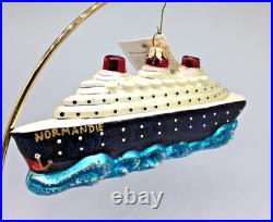 Christopher Radko SS Normandie #99-287-0 Large 7 Blown Glass Ornament withTags