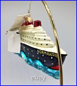 Christopher Radko SS Normandie #99-287-0 Large 7 Blown Glass Ornament withTags