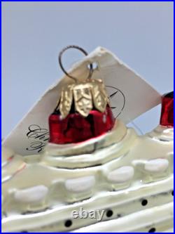 Christopher Radko SS Normandie #99-287-0 Large 7 Blown Glass Ornament withTags