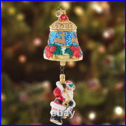 Christopher Radko SWINGING SANTA Ornament 1021369 Bell