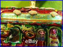 Christopher Radko San Francisco Trolley Jolly Christmas Glass Ornament