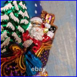 Christopher Radko Santa Christmas Ornament into the starry night 1016615 2013NWT