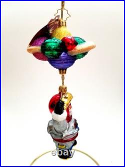 Christopher Radko Santa In Space #1021127 Planets & Santa In Space Suit Dangle