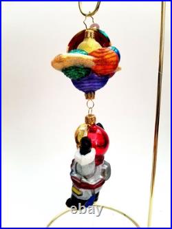 Christopher Radko Santa In Space #1021127 Planets & Santa In Space Suit Dangle