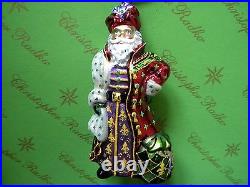 Christopher Radko Santa Knows What It Means Glass Ornament