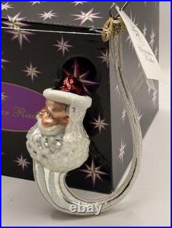 Christopher Radko Santa Pipe Ornament Intricate Handmade Glass Ornament Rare