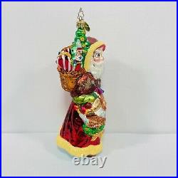 Christopher Radko Santa Provencale Christmas Ornament 8 With Box